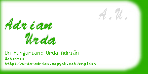 adrian urda business card
